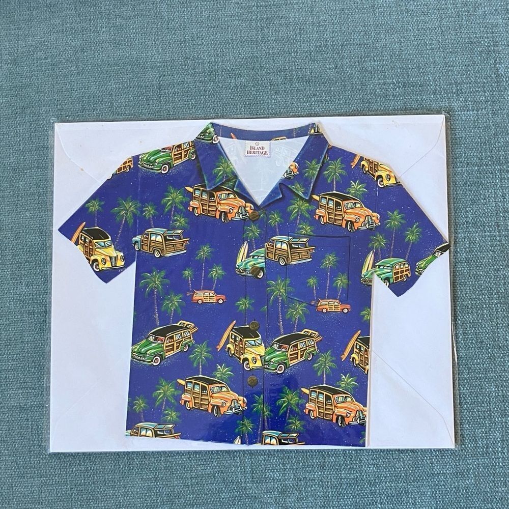 Hawaiian Shirt Stationery Card
